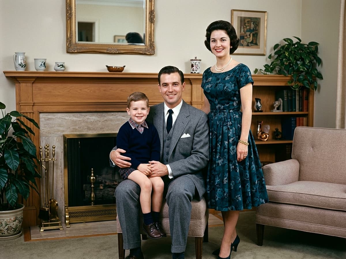 Fully restored and color revitalized vintage photograph